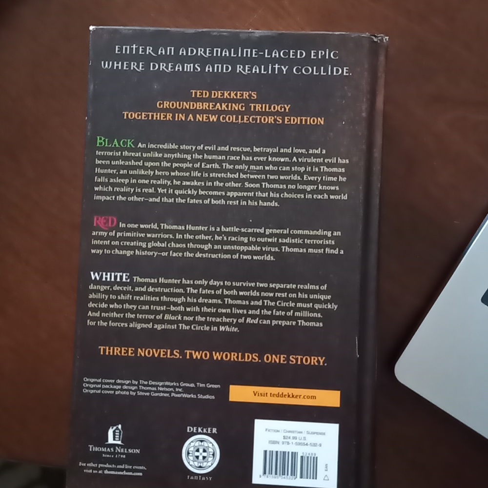 Ted Dekker The Circle Trilogy Epic Edition BLACK RED WHITE 1 Piece Editi… - Picture 2 of 2